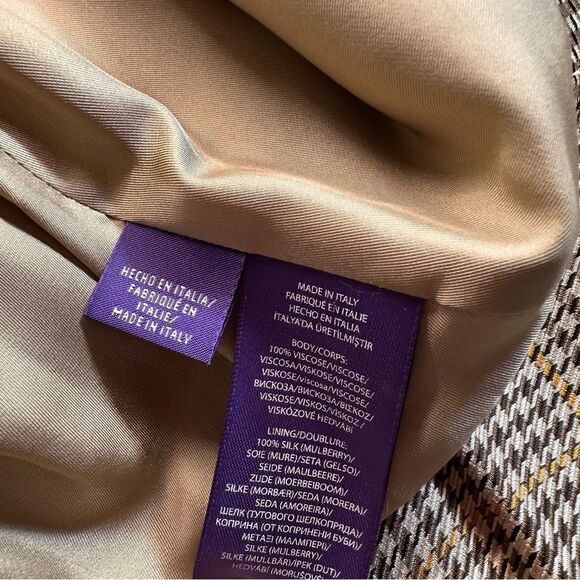 Ralph Lauren Collection 2017 Ramona Brown Multi Houndstooth Dress - Picture 16 of 16